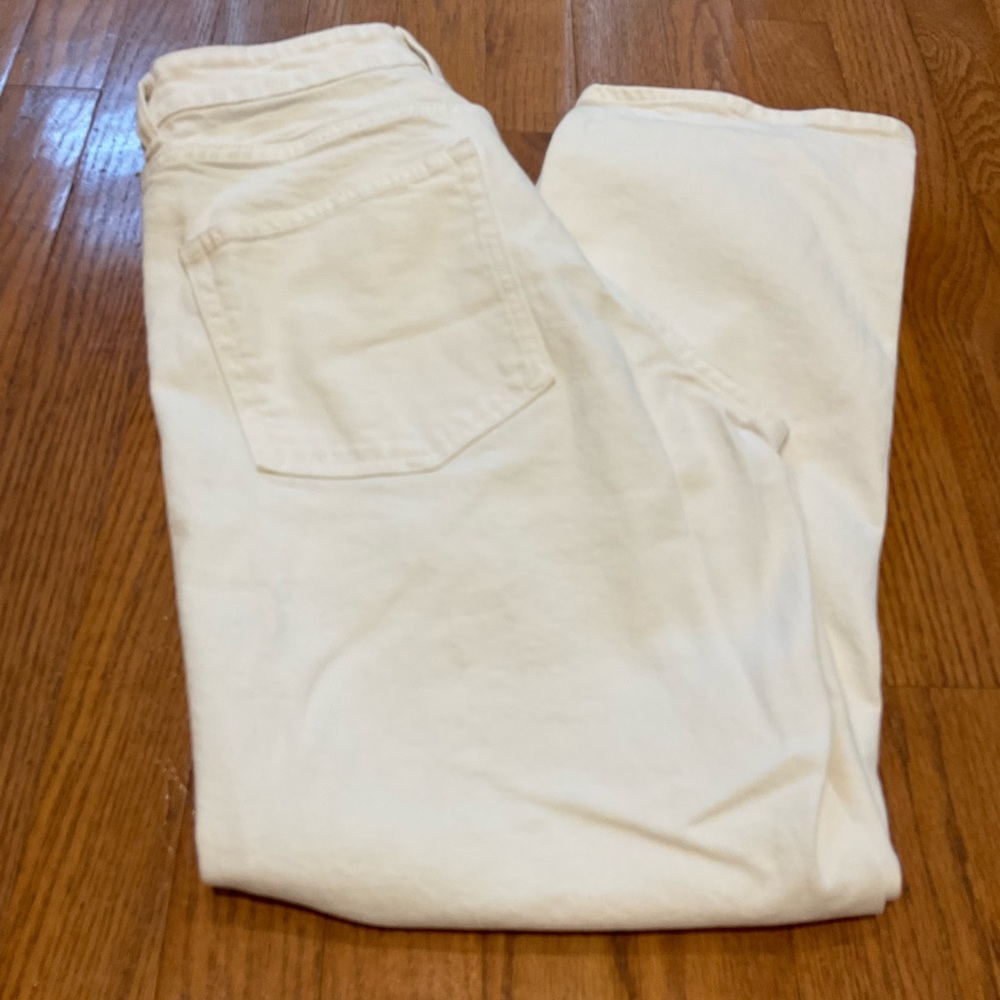 WHITE H&M DENIM PANTS
